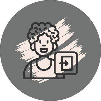 User Exit Modern Flat Design Object vector