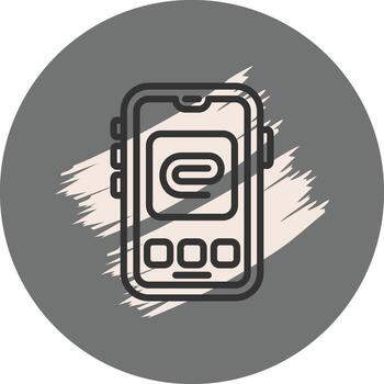 Mobile Attachment Artistic Digital Graphic Shape vector