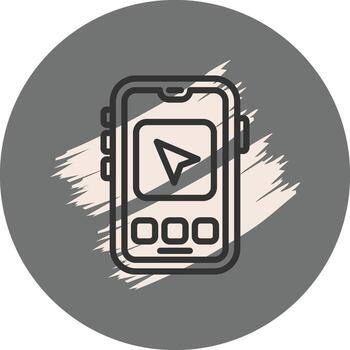 móvil navegación flecha avanzado web interfaz diseño vector