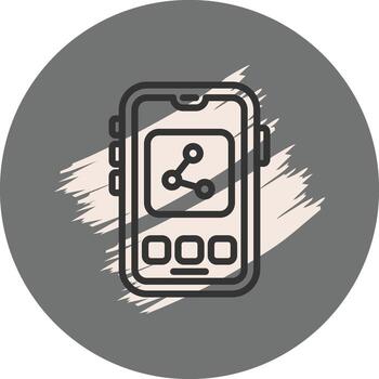 Mobile Share Balanced Flat Object vector