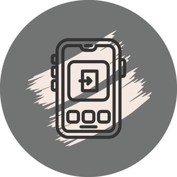 móvil salida innovador web gráfico objeto vector