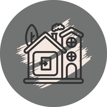 hogar salida vibrante creativo objeto vector