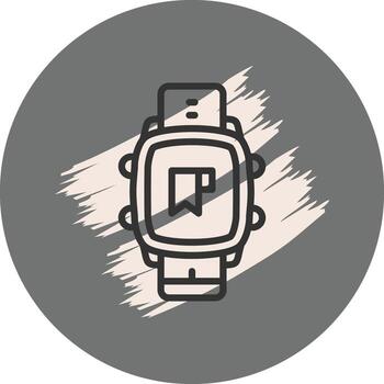 Smart Watch Book mark Sophisticated User Interface Layout vector