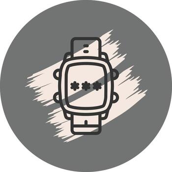inteligente reloj alfiler código funcional producto gráfico diseño vector