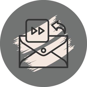 Email Fastforward Elegant User Interface Symbol vector