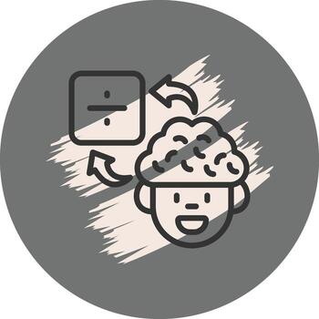 cerebro dividir personalizado digital Arte diseño vector