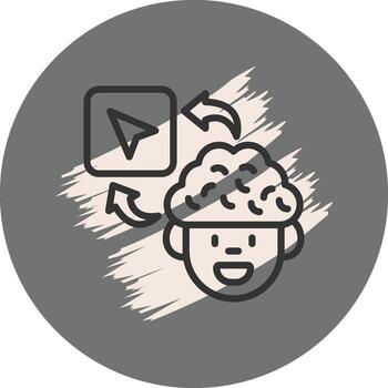 Brain Navigation Arrow Functional Product Graphic Layout vector