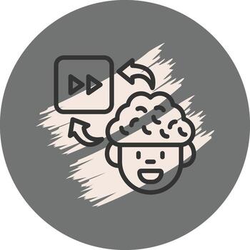 Brain Fastforward Strong Visual Branding Symbol vector