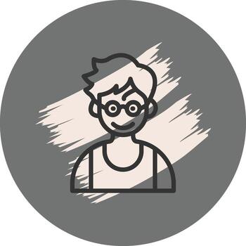 chico nerd alto resolución gráfico símbolo vector