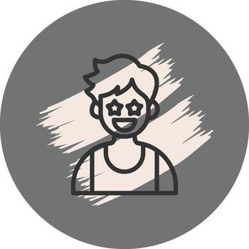 Boy Starstruck Innovative Web Graphic Object vector