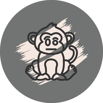 Suspicious Monkey Custom Digital Art Layout vector