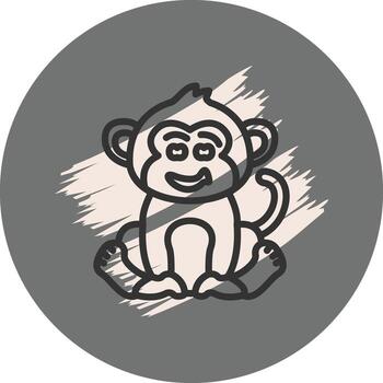 Grinning Monkey High Resolution Design Element vector