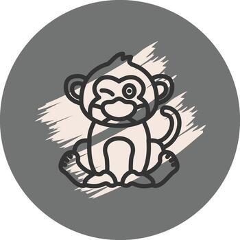 Mask Monkey Balanced Flat Graphic Form vector