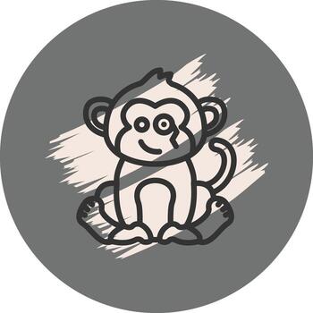 Monocle Monkey Custom Digital Art Layout vector