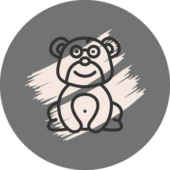 oso nerd equilibrado moderno característica vector