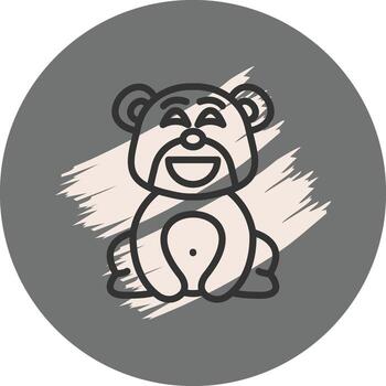Happy Bear Dynamic User Experience Object vector