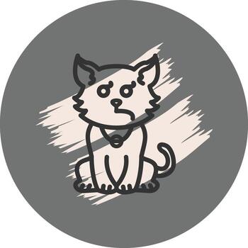 Doubt Cat Distinct Visual Graphic Symbol vector