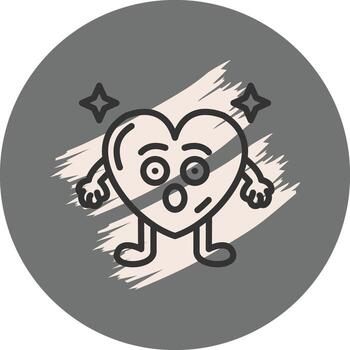 Surprised Heart Refined Flat Design Layout vector