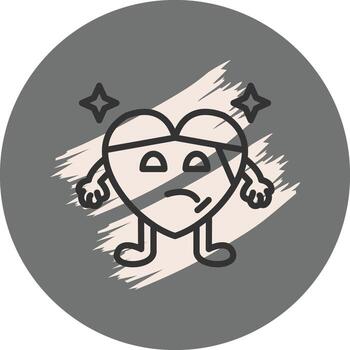 Heart Head Bandage Innovative Web Graphic Object vector