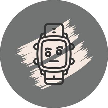 Watch Eyebrows Dial Custom Creative Graphic Layout vector