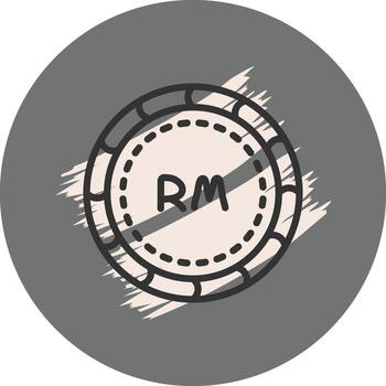 Malaysian Ringgit Vibrant Creative Object vector