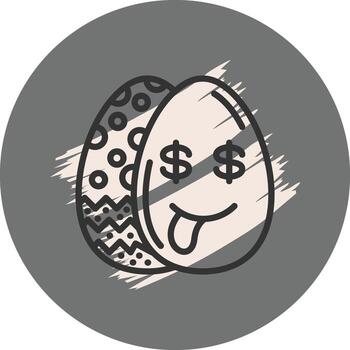 Easter Greed Egg Unique Web Design Asset vector