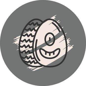 Easter Cyclops Egg Custom Flat Graphic Layout vector