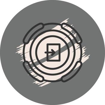 Exit Dynamic Digital Graphic Feature vector