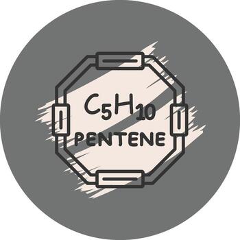 Pentene Distinct Visual Graphic Feature vector