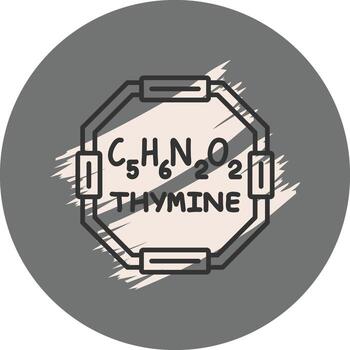 Thymine Custom Flat Design Element vector