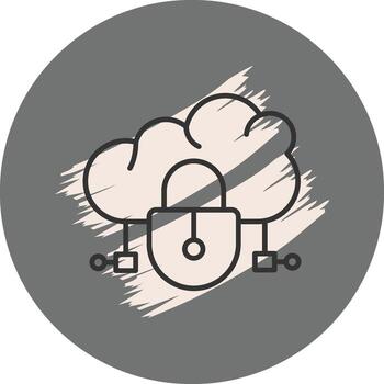 Private Cloud Stylish Web Interface Feature vector