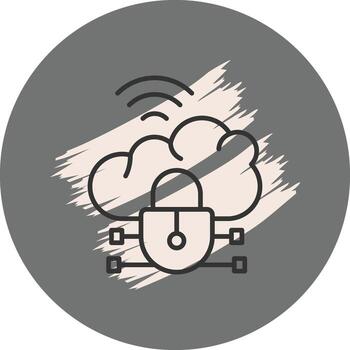 Cloud API Gateway Custom Flat Design Element vector