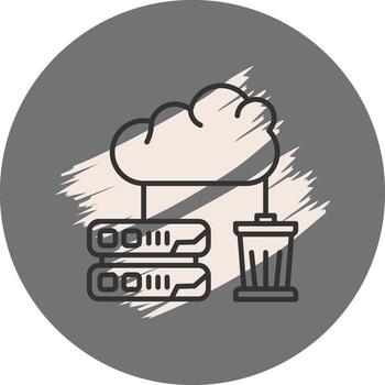 nube almacenamiento Cubeta funcional digital Arte elemento vector