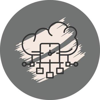 Cloud Real Time Analytics Professional Web Graphic Symbol vector