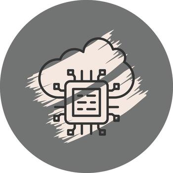 nube informática elegante diseño objeto vector