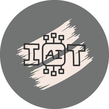 AI in IoT Minimal Creative Graphic Shape vector