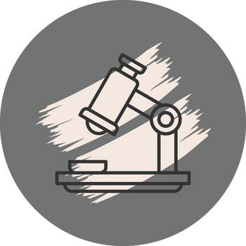 microscopio compacto plano objeto vector