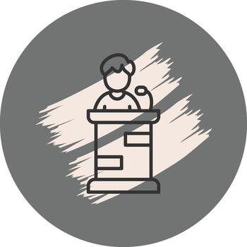 conferencia podio claro moderno gráfico diseño vector