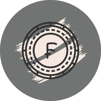 suizo franco moneda funcional web gráfico objeto vector