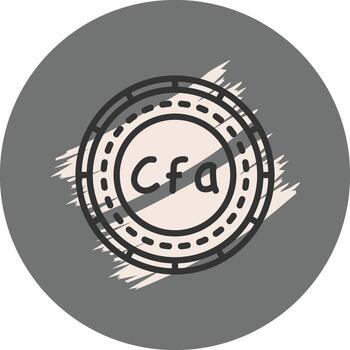 Camerún moneda funcional digital Arte elemento vector