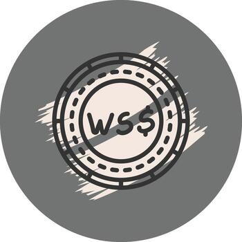 Samoa moneda funcional web gráfico objeto vector