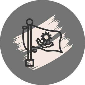 Flag Kazakhstan Adaptive Web Interface Layout vector