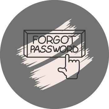 Forgot Password Finger Tap Button Elegant Flat Feature vector