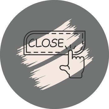 Close Finger Tap Button High Resolution Graphic Object vector