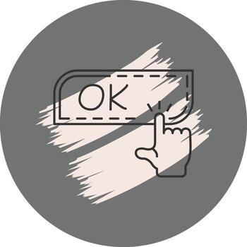 Okay dedo grifo botón innovador usuario interfaz diseño vector