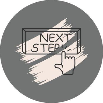 Next Step Finger Tap Button Clear Creative Art Element vector