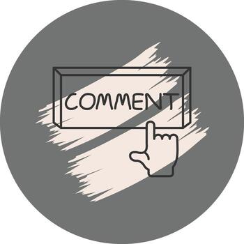 Comment Finger Tap Button Geometric Design Symbol vector
