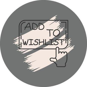 añadir a lista de deseos dedo grifo botón adaptado web interfaz diseño vector