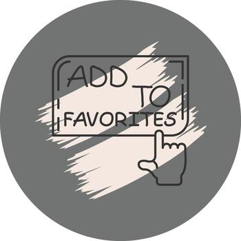 añadir a favoritos dedo grifo botón dinámica plano diseño característica vector