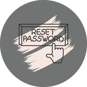 Reset Password Finger Tap Button Professional UI Design Asset vector